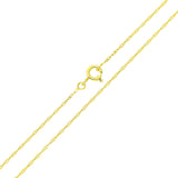 Smalka zelta ķēdīte ar savītu pinumu, 1.4 mm